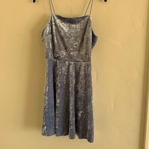 Cute velvet periwinkle mini dress